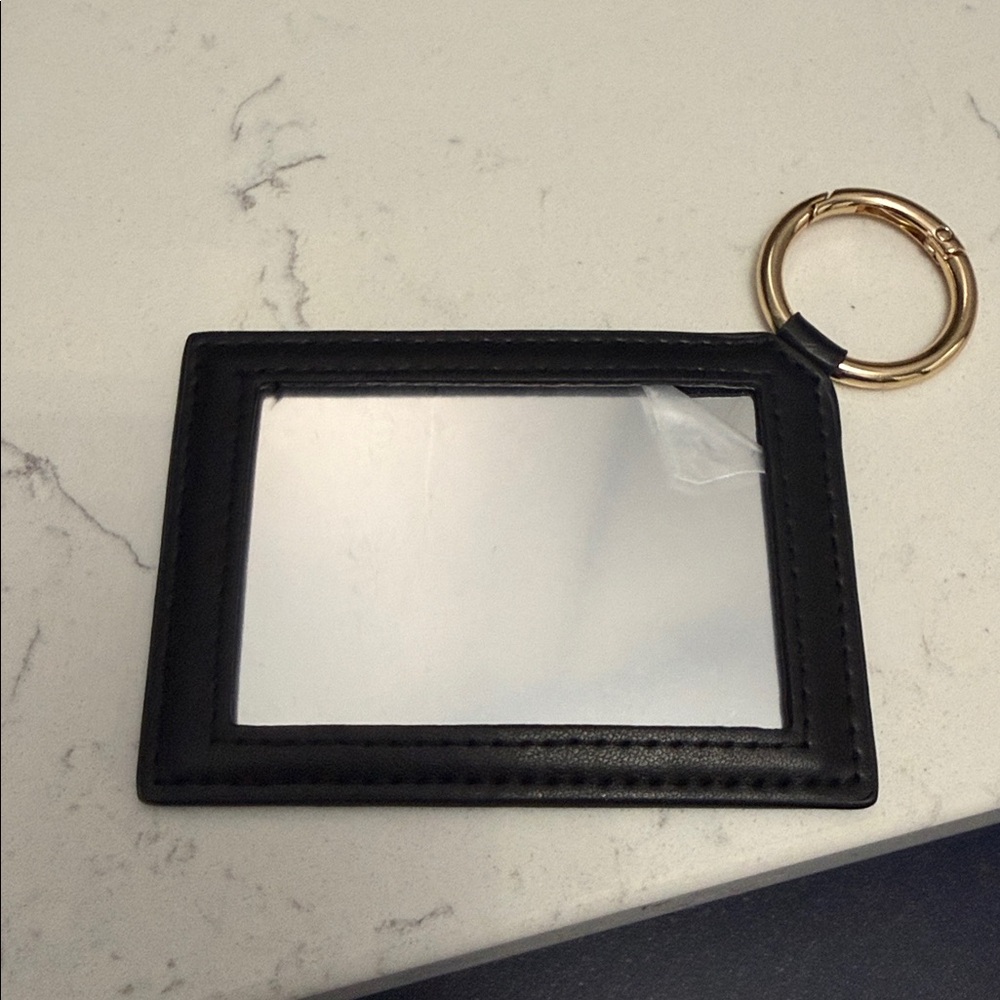 YSL black mirror purse charm with Gold Ring new - Picture 2 of 6